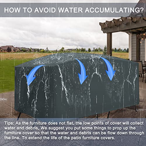 Abccanopy Outdoor Patio Table Cover Outdoor Bar Cover Bistro Set Cover 600D Oxford Waterproof Anti-Uv Covers Table And Chairs Set Cover For 60X34X30 Inches #TOP4