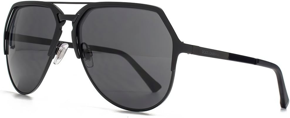 Dolce & Gabbana DNA Aviator Sunglasses in Matte Black DG2151 110687 59 59 Grey