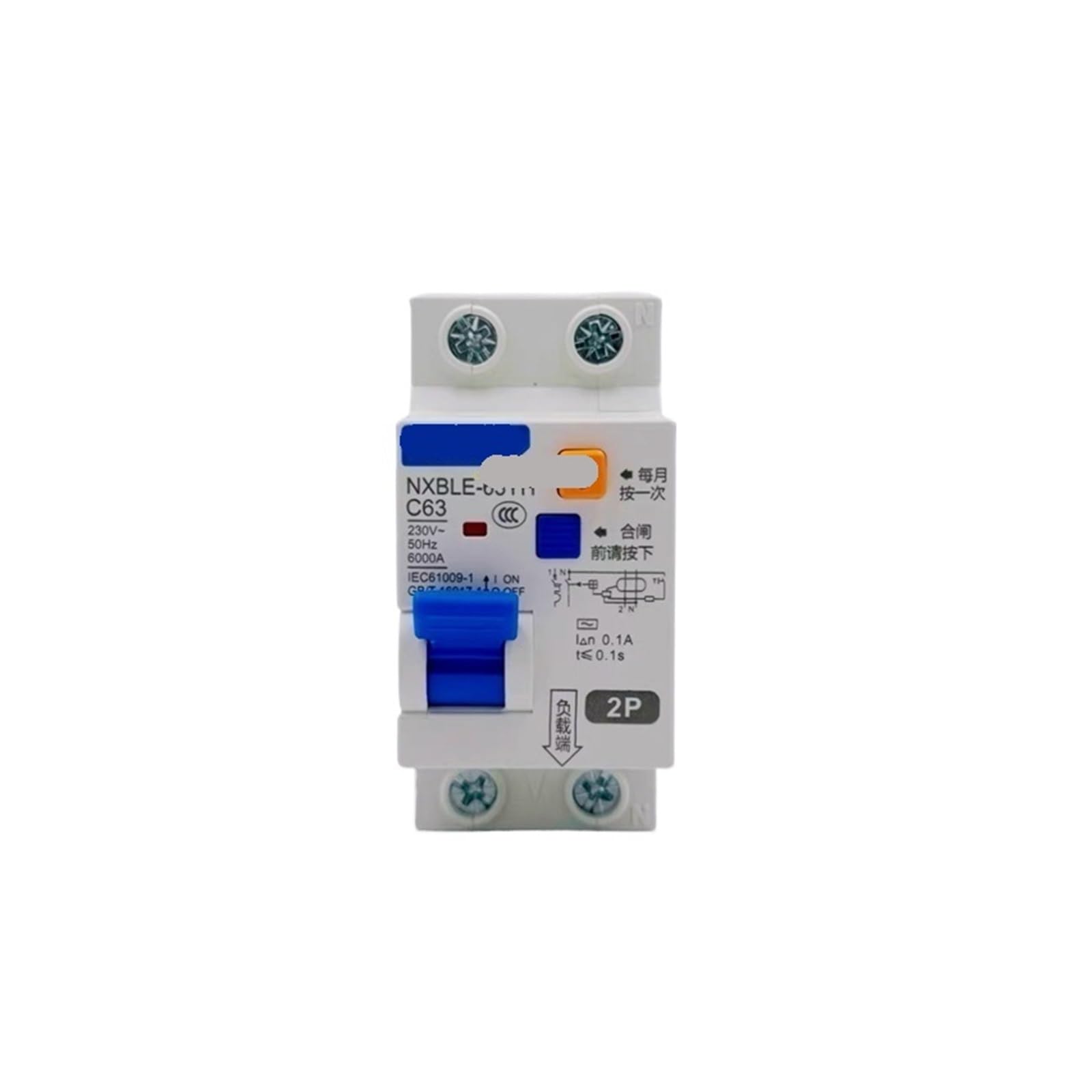 OSHZIKJII NXBLE-63YH 100MA 0.1A Breaker 32A 40A 63A 125A(63A)
