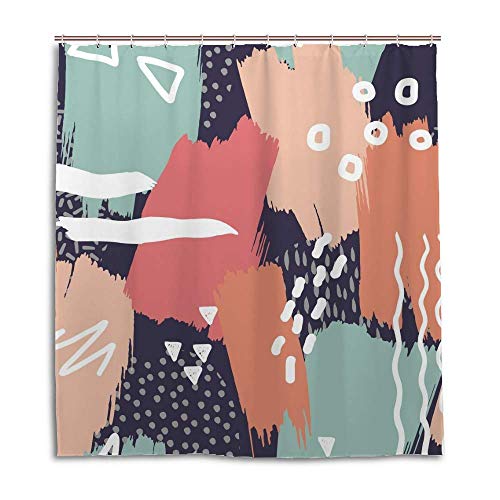 Rideau de douche lavable en machine polyester Memphis imperméable
