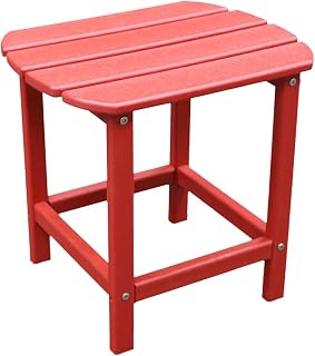 NewTechWood St Charles Ruby Red Plastic Outdoor Side Patio Table