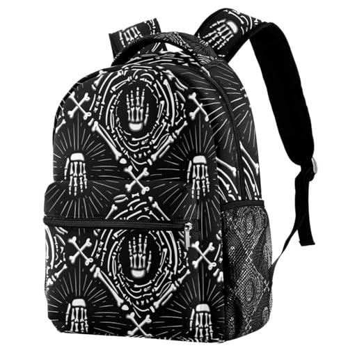 Sac à dos d'école pour adolescents grand volume 29.4x20x40cm style Halloween coloré