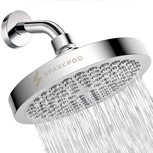 SparkPod Shower Head, High Pressure Rain, Luxury Modern Look, No Hassle Tool-Less 1-Min Installation