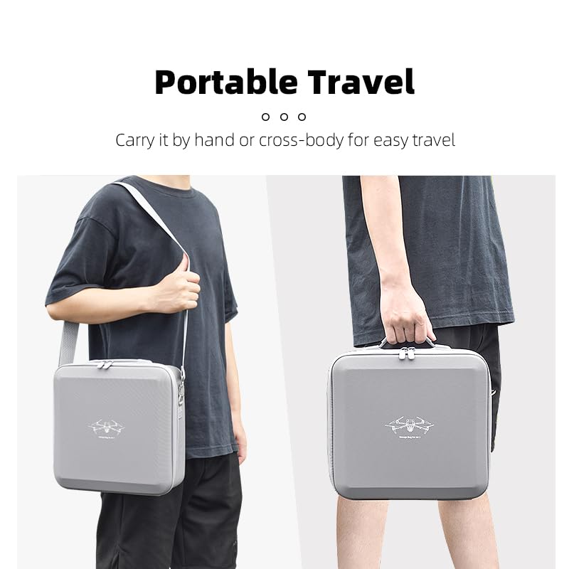 BeisDirect Custodia rigida per telecomando DJI AIR 3/DJI RC2/RC-N2 borsa a tracolla impermeabile borsa a tracolla per accessori drone DJI AIR3, grigio, Grigio, 33*30.8*11cm, Custodia rigida