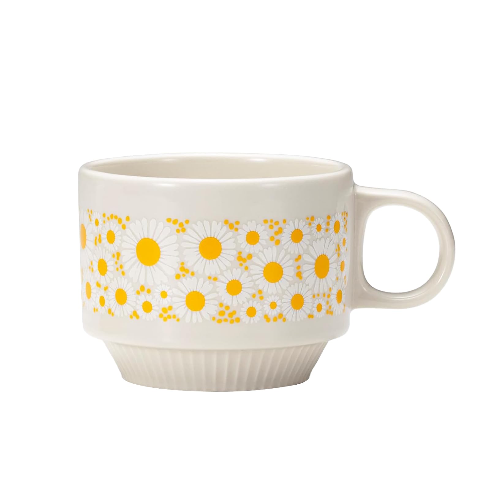 Aderia Retro Wide Mug Flower Bloom 10.5oz Ceramic Microwave Safe Japan