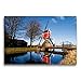 Produktbild CALVENDO Premium Textil-Leinwand 75 x 50 cm Quer-Format DIE SCHÖNSTEN WINDMÜHLEN IN Holland 2017, Leinwanddruck von John Stuij