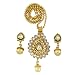 Produktbild Banithani traditionelle Gold vergoldet Kundan Halskette Ohrringe Set Schmuck-Geschenk für Frauen