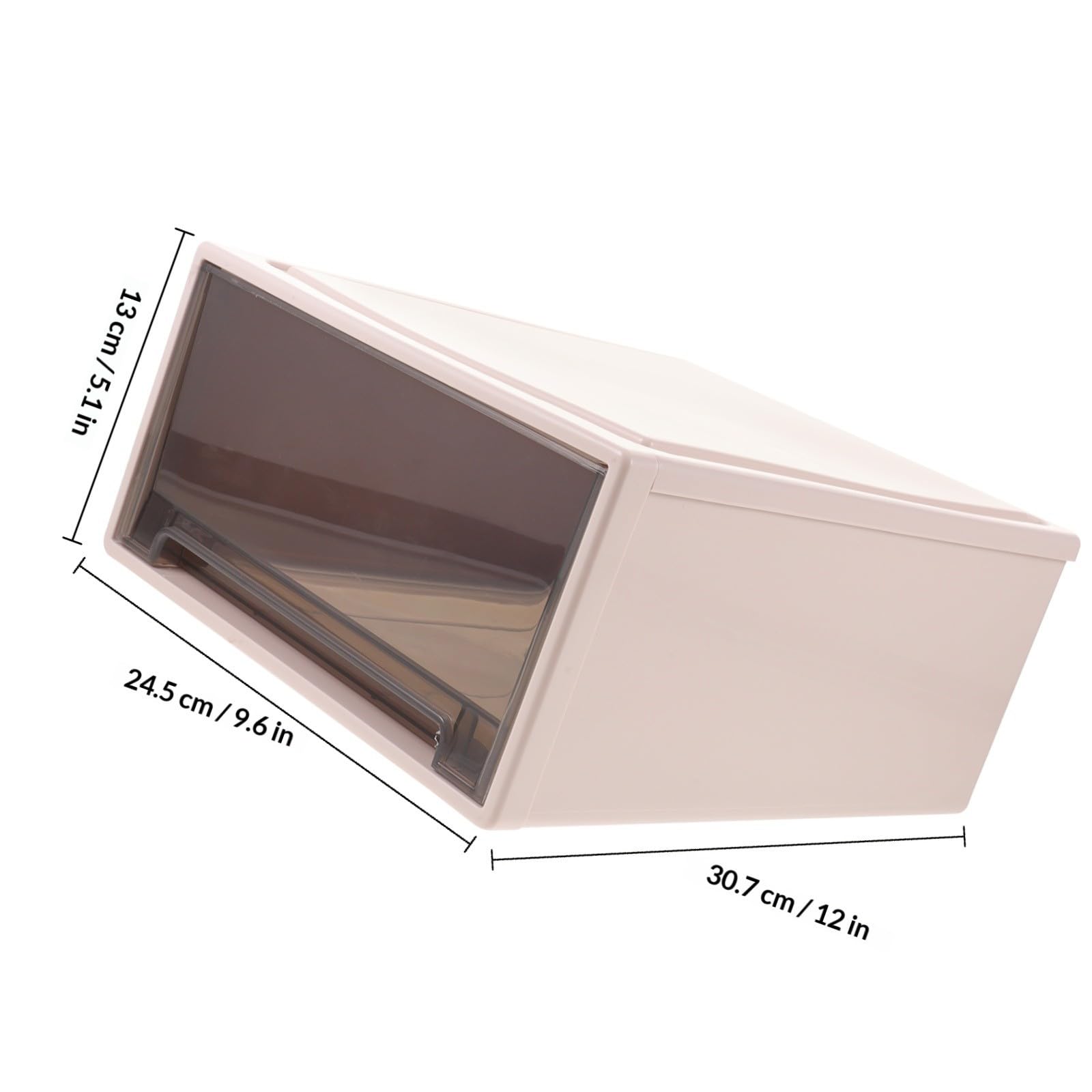 Caja de Almacenamiento Diseño Simple y Ligero Marrón de Plástico Gran Capacidad para Ropa Interior y Calcetines para Uso Práctico Hogar