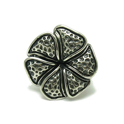 Bague en argent massif 925 Fleur R001473 d'une qualité joaillière