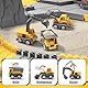 Autorennbahn ab 3 4 5 6 7 8 Jahre, 264 Stück 5 Cars Bagger Spielzeug Autorennbahn Rennbahn 2 Glow Elektroautos,3 Bauwagen,Flexibles DIY Gleis-Set Flexible Track Kran Spiele