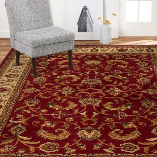 Image of Home Dynamix 3208-215 Royalty Elati Traditional Area Rug 5'2 inchx7'2 inch, Oriental Red /Ivory
