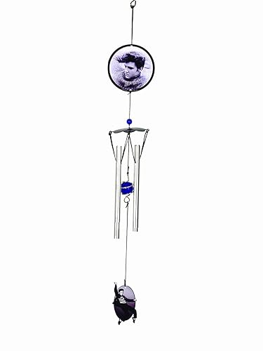 Spoontiques Elvis Wind Chime, Black and White - Outdoor Garden