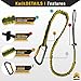 KwikSafety - Charlotte, NC - Kraken Tool Lanyard [3 Pack] ANSI Tested OSHA Compliant Heavy Duty w/Aluminum Twist Carabiner Coiled Bungee Cord, Adjustable Lock Fall Protection | 10lb Limit