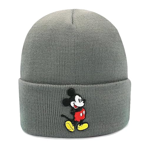 Disney Knit Beanie Winter Hat for Men Mickey Mouse - Grey Beanie