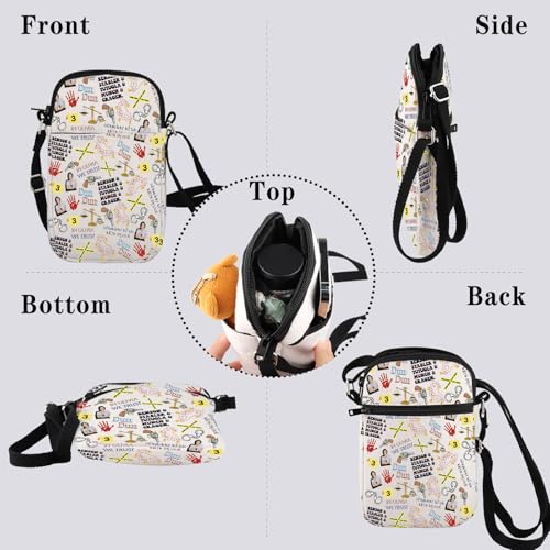 Tv Series Fans Gift Zipper Pouch Law Detective Team Tv Show Merchandise Crossbody Bag (Law Pattern CB) 6