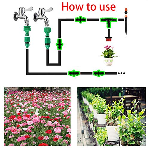 200Pcs Drip Irrigation Connectors, Hoinco Drip Irrigation Barbed Connectors Fit For 1/4-Inch Tubing, Irrigation Straight-Through Joints, Garden Lawn Water Hose Connectors For Drip Or Sprinkler Systems #TOP4