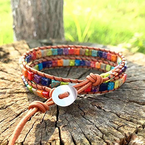 YGLINE Handmade Wrap Bracelet Natural Stone Bracelet3