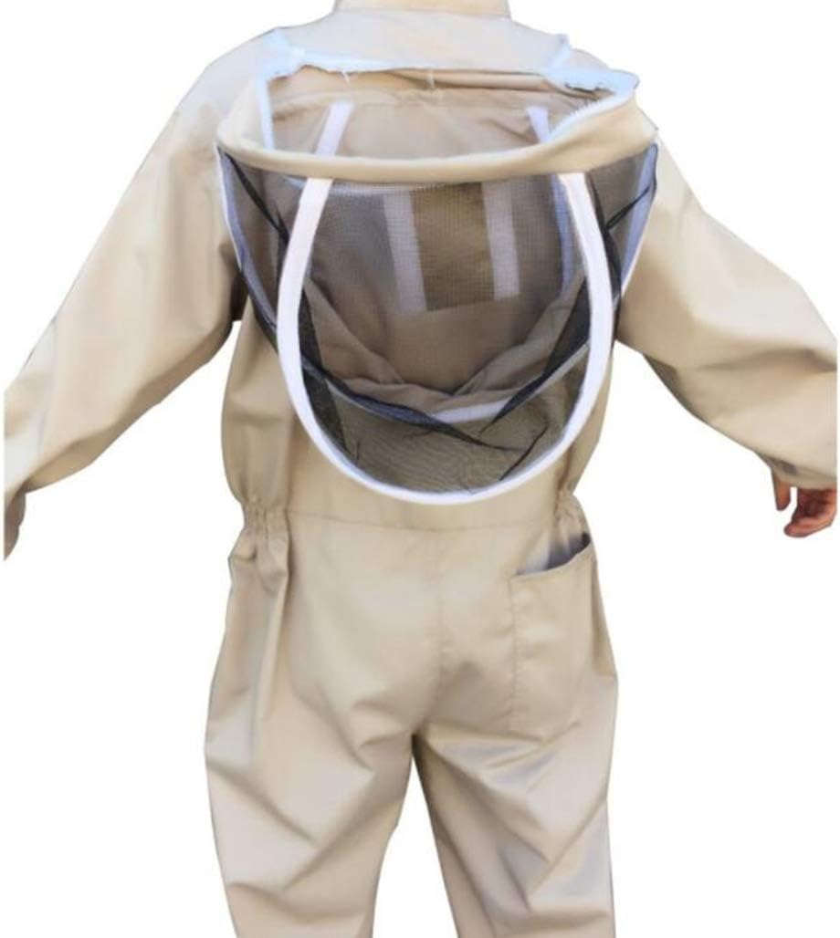 Ltbee Beekeeper Combinaison Professionnelle Combinaison D’Apiculture Combinaison Spatiale Marron D’Apiculture avec Voile Autoportant pour Les Apiculteurs Compre, Brown, L