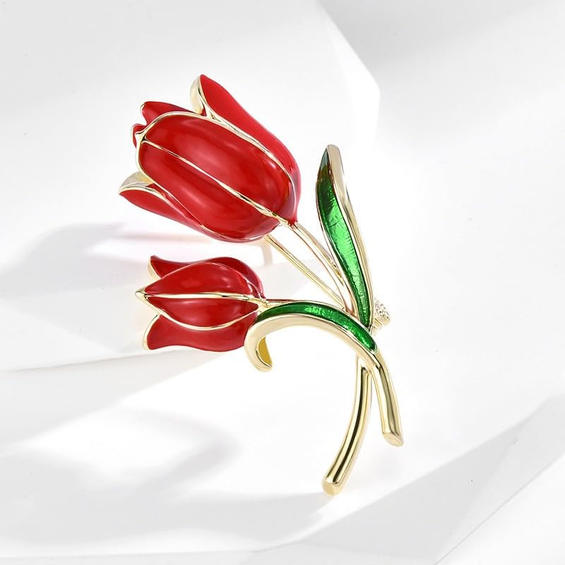Image of Flower Brooch Pin Rhinestones Pearl Flower Brooches Floral Pin Jewelry for Women Girls