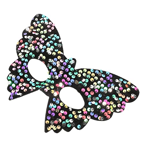 JEWEDECO Red Sequin Butterfly Mask for Women Masquerade Mask for Gras Party Ball