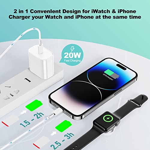 Upgraded Usb C Fast Charger For Apple Watch,Apple Charger With 2-In-1 Iwatch Charging Cable Compatible With Apple Watch Series 8/7/6/Se/5/4/3/2, Iphone 14/13/12/11/Pro/Max/Xs/Xr/8 #TOP5