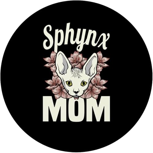 Miniatura 3 de Sphinx Mamá amante de los gatos Sphynx sin pelo Madre raza desnudo gato PopSockets intercambiable PopGrip