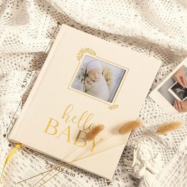 Lanpn Hello Baby книга на память, память о первых 5 лет новорожденного с окном DIY, льняная детская книга, дневник, фотоальбом, детский альбом для мальчиков