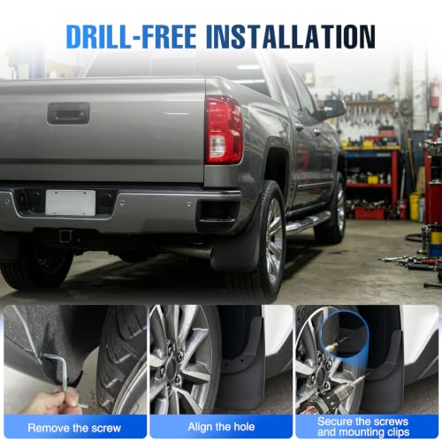 Image of Nilight Mud Flaps for Chevrolet Silverado 1500 2500HD 3500HD 2014-2018