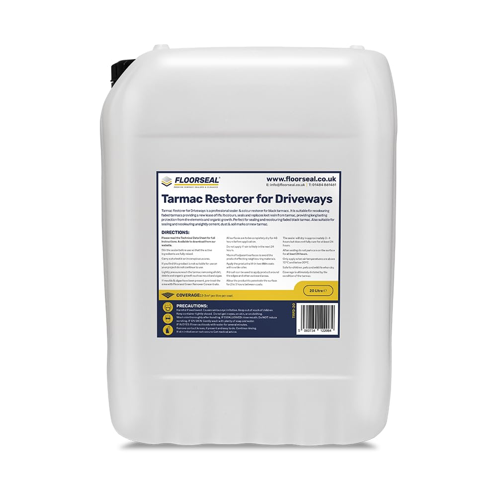 Floorseal Premium Surface Sealers & Cleaners Clear Tarmac Restorer For Driveways (20 Litre)