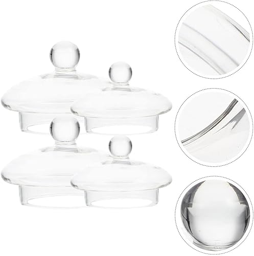 Miniatura 7 de UPKOCH Paquete de 4 tapas de tetera de vidrio de repuesto para tetera filtros de té tapas de tetera cubiertas de tetera