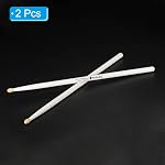 PATIKIL Maple Wood Drumstick Anti Slip Drum Stick 7A White 1 Pair for Drumming Musical Instrument Percussion