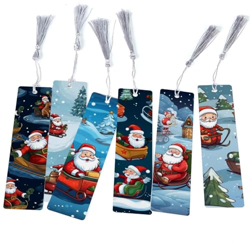 Marque-pages à pompons traîneau de Noël idée cadeau pour lecteur