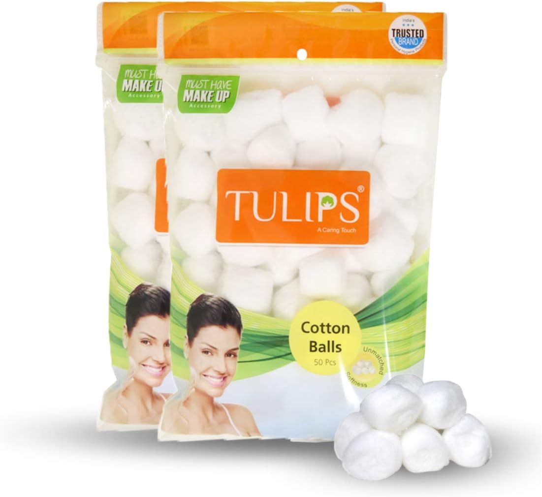 White Cotton Balls 50S (Pack of 2)