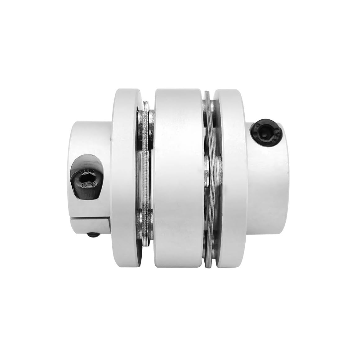 Flexible Conector Acoplamiento de brida de diafragma de doble membrana escalonada L50 D44 Manguito de eje de servomotor flexible Sujeción Extensión(8MM to 8MM)