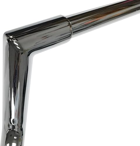 Miniatura 4 de Dominator Industries Manillar Bagger Ape de corte inglete de 1 14 pulgadas, elevación de 10 pulgadas, cromado compatible con Electra Glide (FLH),
