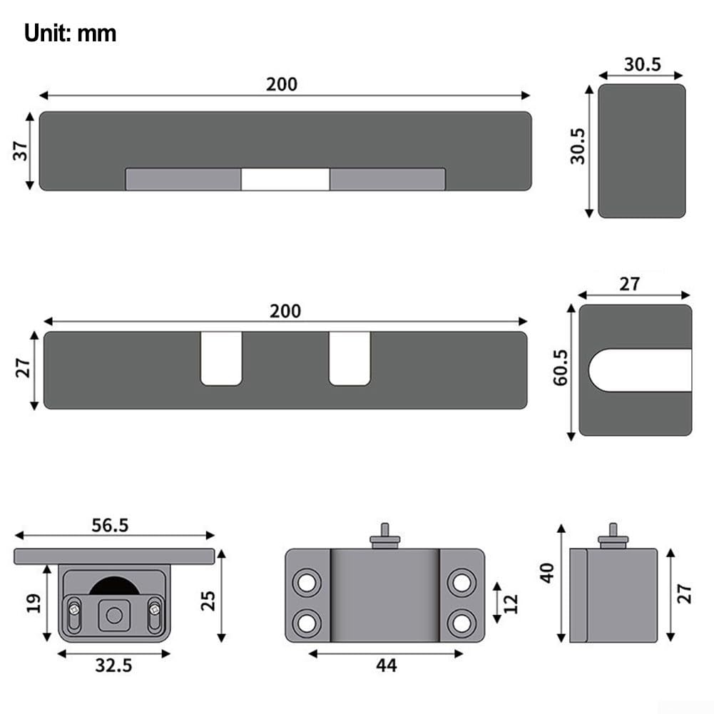 Ferme-porte amortisseur amortisseur de porte, amortisseur de porte robuste, porte en bois plate vers l'extérieur, fermeture automatique et ferme-porte silencieux