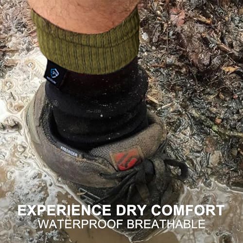 DexShell Waterproof Socks for Men & Women - Mid Calf Boot Sock, Warm for Hiking Camping in Extreme Cold Wet Weather2