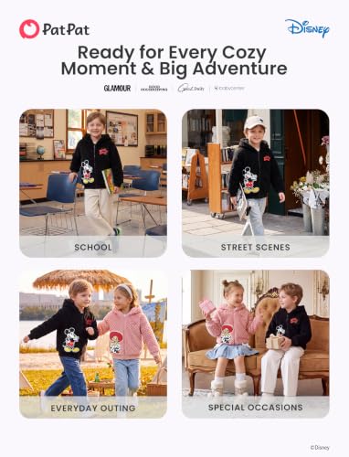 Image of Disney Girl /Boy Fleece Jacket Zipper Sherpa Fuzzy Hoodie Winter Coat 2-13Y