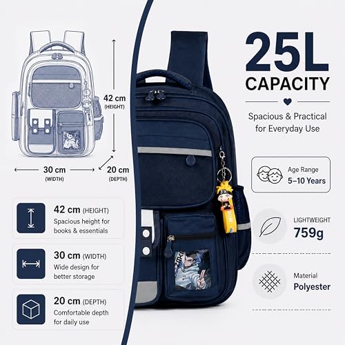 Image of Brainy Bundle School Backpack for Boys & Girls, Kids School Bag