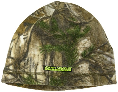 Under Armour Men's Scent Control ColdGear Infrared Beanie, Realtree Ap-Xtra (946)/Velocity, One Size Fits All