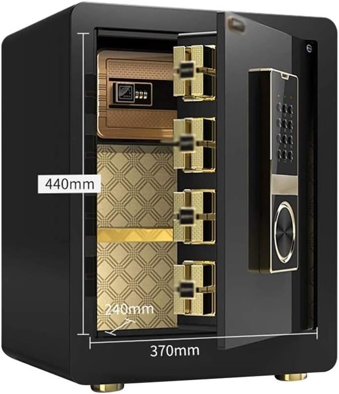 Wall Safes Electronic Home with Medium All Steel Security SafeDeposit Box Password Headboard (Color Gold, Size * 45cm) Safe