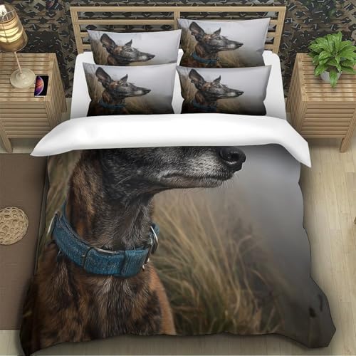 Housse de couette chien lit simple parure photographie - 5