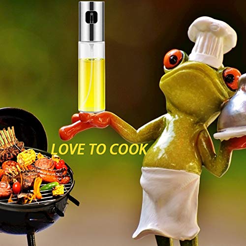 Oil Sprayer Spritzer for Cooking Air Fryer Olive Oil Mister Glass Bottle Evo Dispenser for Vinegar Vegetable Oil Mini Kitchen Gadgets for BBQ, Salad, Baking