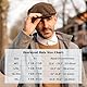TOP-EX wasserdichte Herren Schiebermütze für Regenwetter Kunstleder Stilvolle Schirmmütze im Peaky Blinders Stil,ideal für Golf,Angeln,Schießen,Wandern,Jagd und als Schlägermütze Schwarz M/L