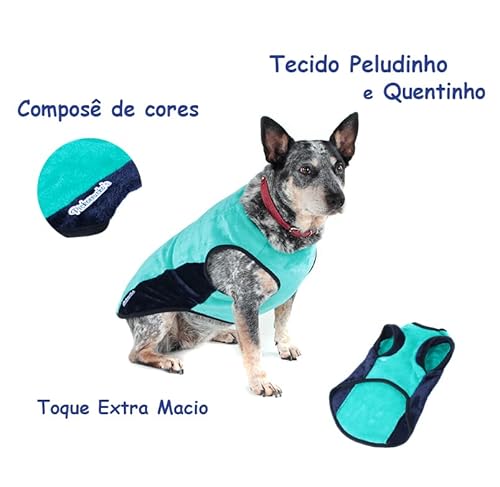 Pickorruchos My Dream Roupa Peloudinha para Cães, Verde Água (Color), 01