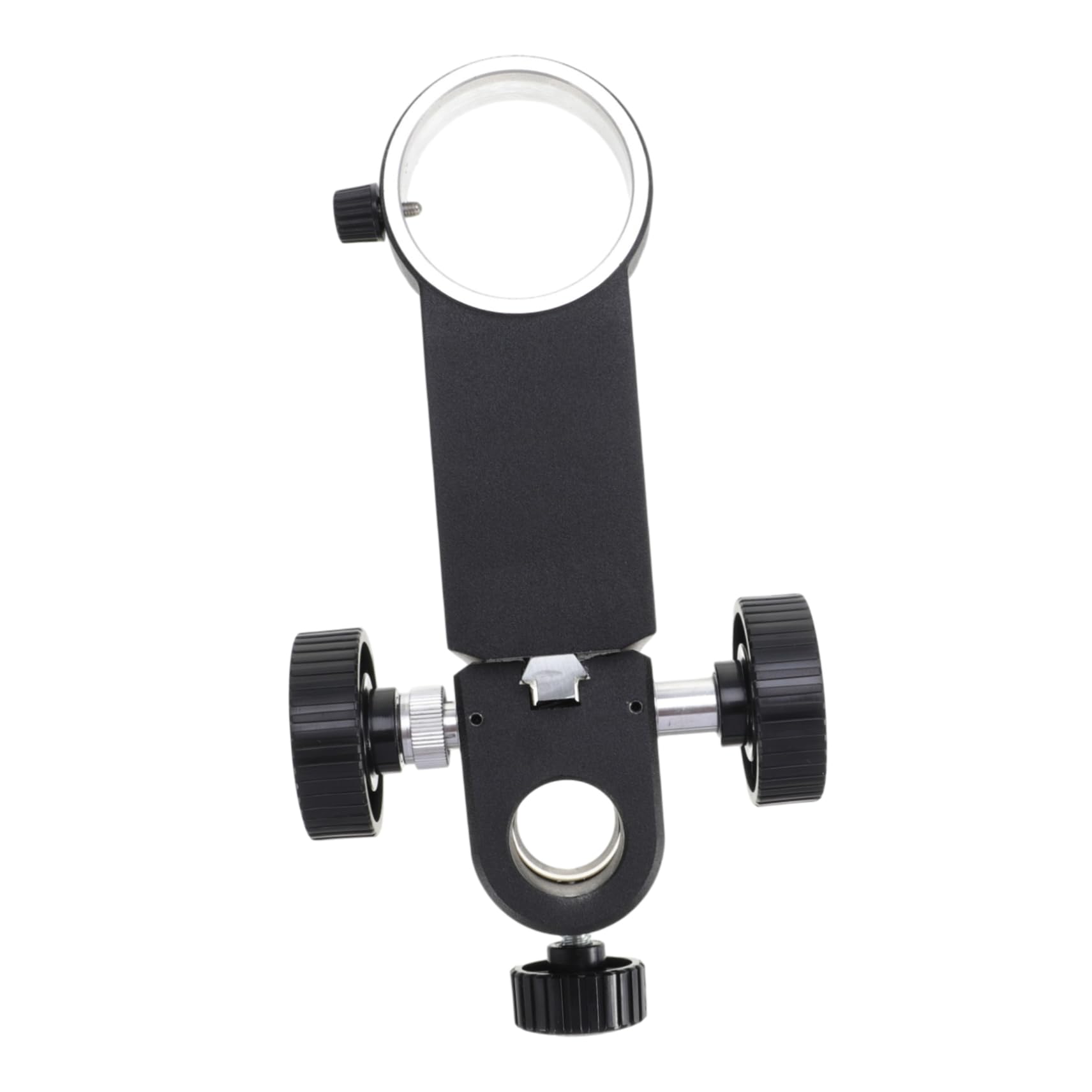 Homoyoyo Soporte de Enfoque de Microscopio 50 Mm para Cámaras Industriales, Plástico Resistente, Perilla de Ajuste Grande, Uso Educativo y Laboratorio, Color Negro