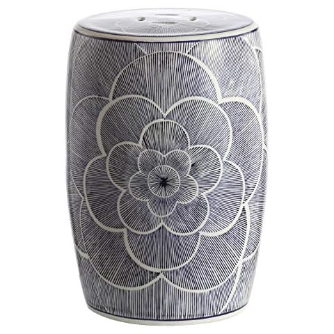 JONATHAN Y Camellia Ceramic Garden Stool Cover