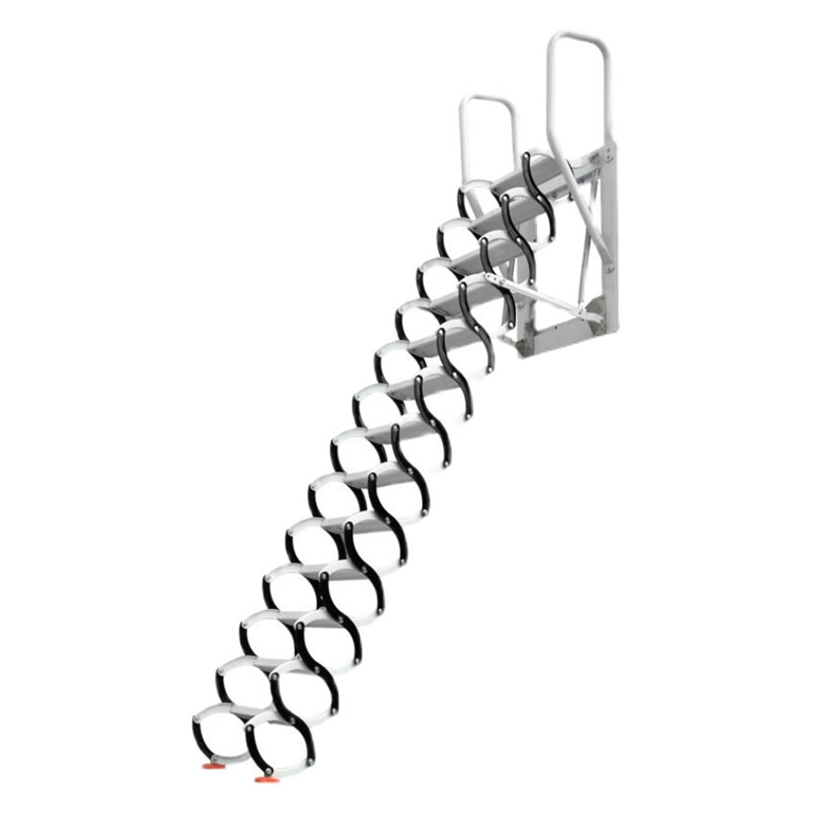 loft ladders Attic Ladder Pull Down System Wall Mounted Folding Loft Ladder Space Saving, for Home Indoor and Outdoor pull down(2.25-2.5m)