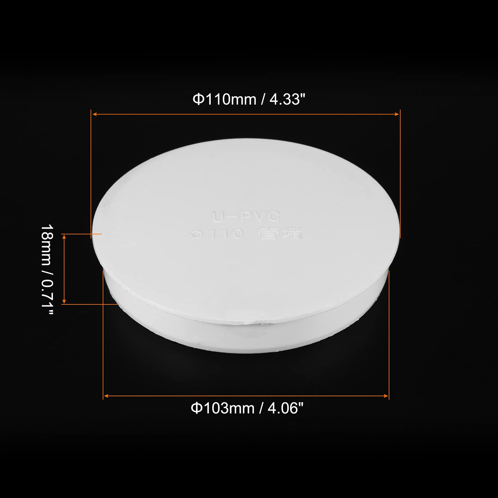 PATIKIL 75mm OD Chasse Eau Type Trou Bouchons, 10 Paquet Poste Tube Trou Attache Couverture Tube Terminal Capuchons Pour Tube Ligne Protection, Couvercle De Tuyau De Ventilation, Blanc