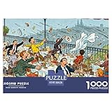 Madrid Terrace al Tapas Time Puzzle De Madera Impermeable Puzzles De 1000 Piezas Regalos para Adultos Desafiante Y Estimulante Rompecabezas Juegos Educativos